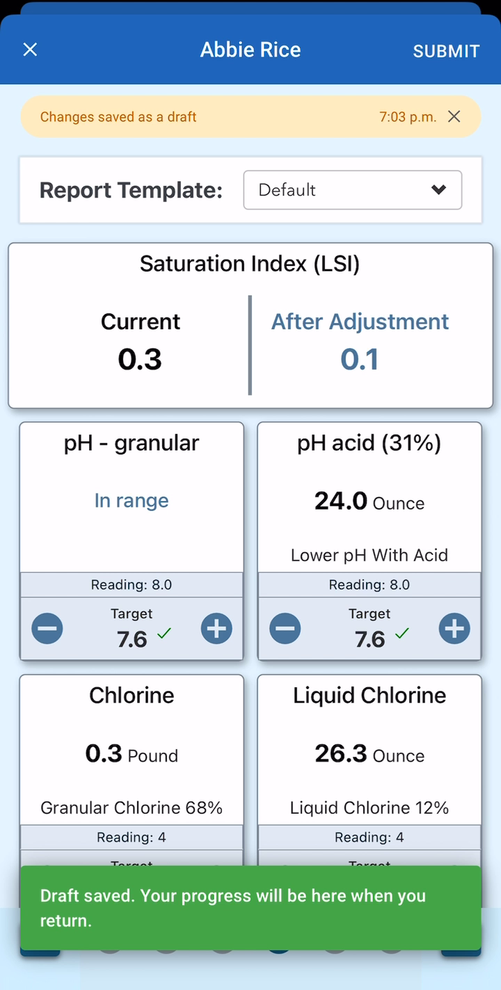 The saturation index and dosing screen